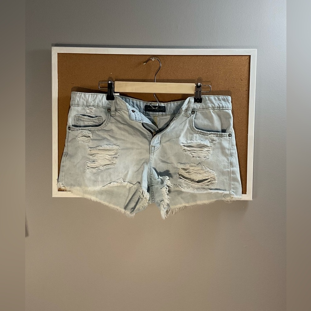 Aeropostale - Light Blue Ripped Jean Shorts